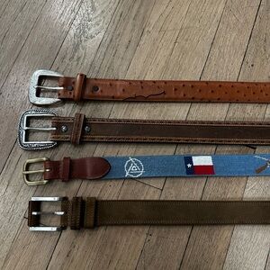 Men's Leather Belt Bundle 34